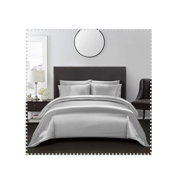 SRHOME Silk Duvet Cover Set Wayfair